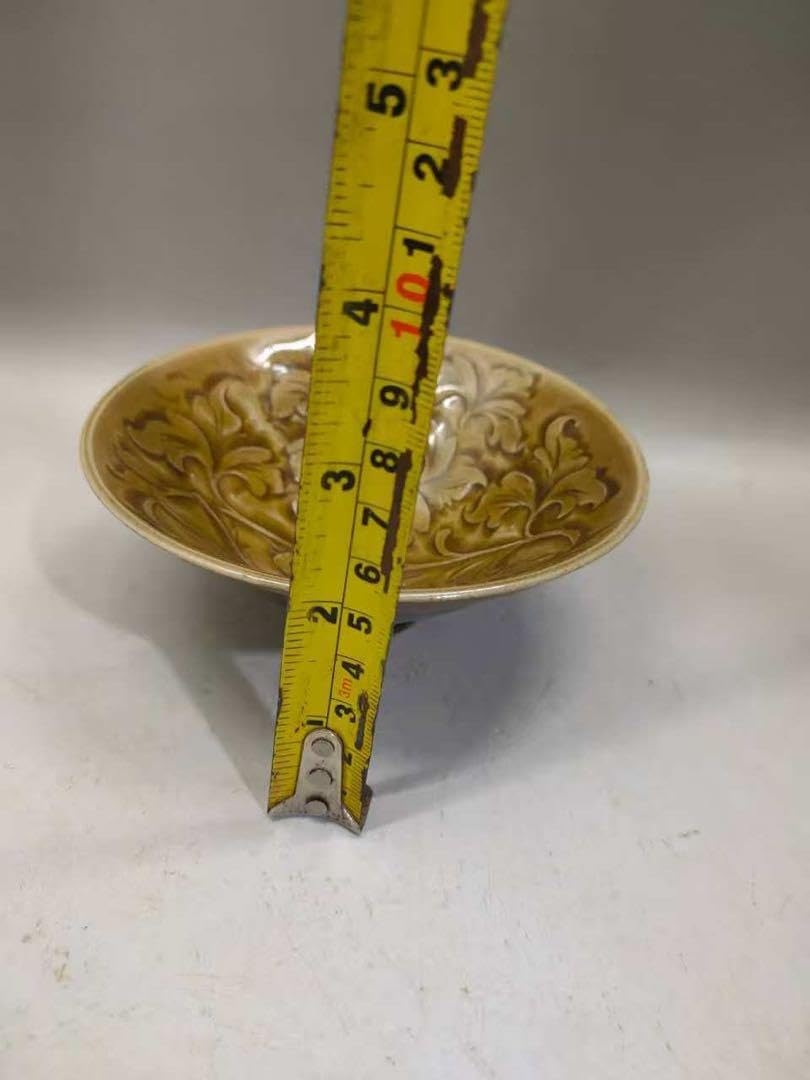 耀州窯刻花福鹿斗笠碗 唐物 古賞物 茶道具 煎茶碗 中国古美術 骨董品